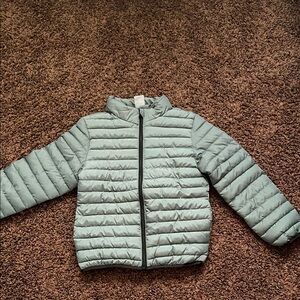 Unisex Kids Light Gray Puffer Jacket